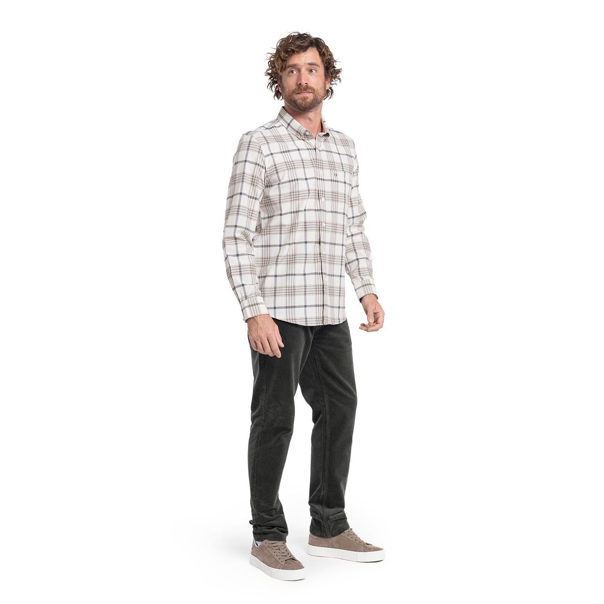 POTROS - CAMISA MANGA LARGA OXFORD CUADROS HOMBRE LEON