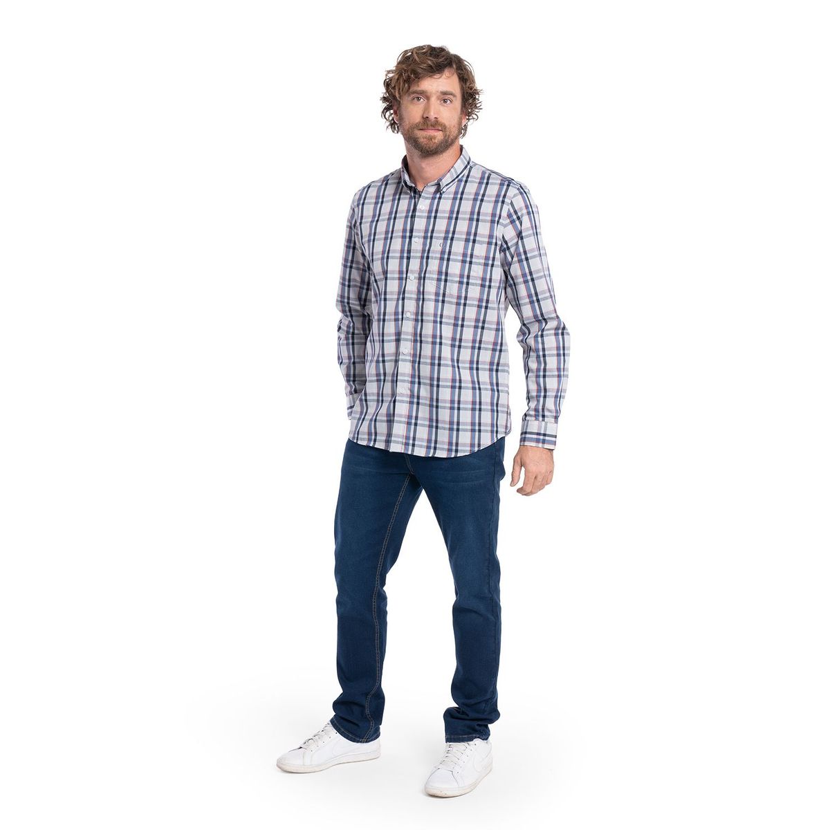 POTROS - CAMISA MANGA LARGA TREVIRA CUADROS HOMBRE ALMERIA