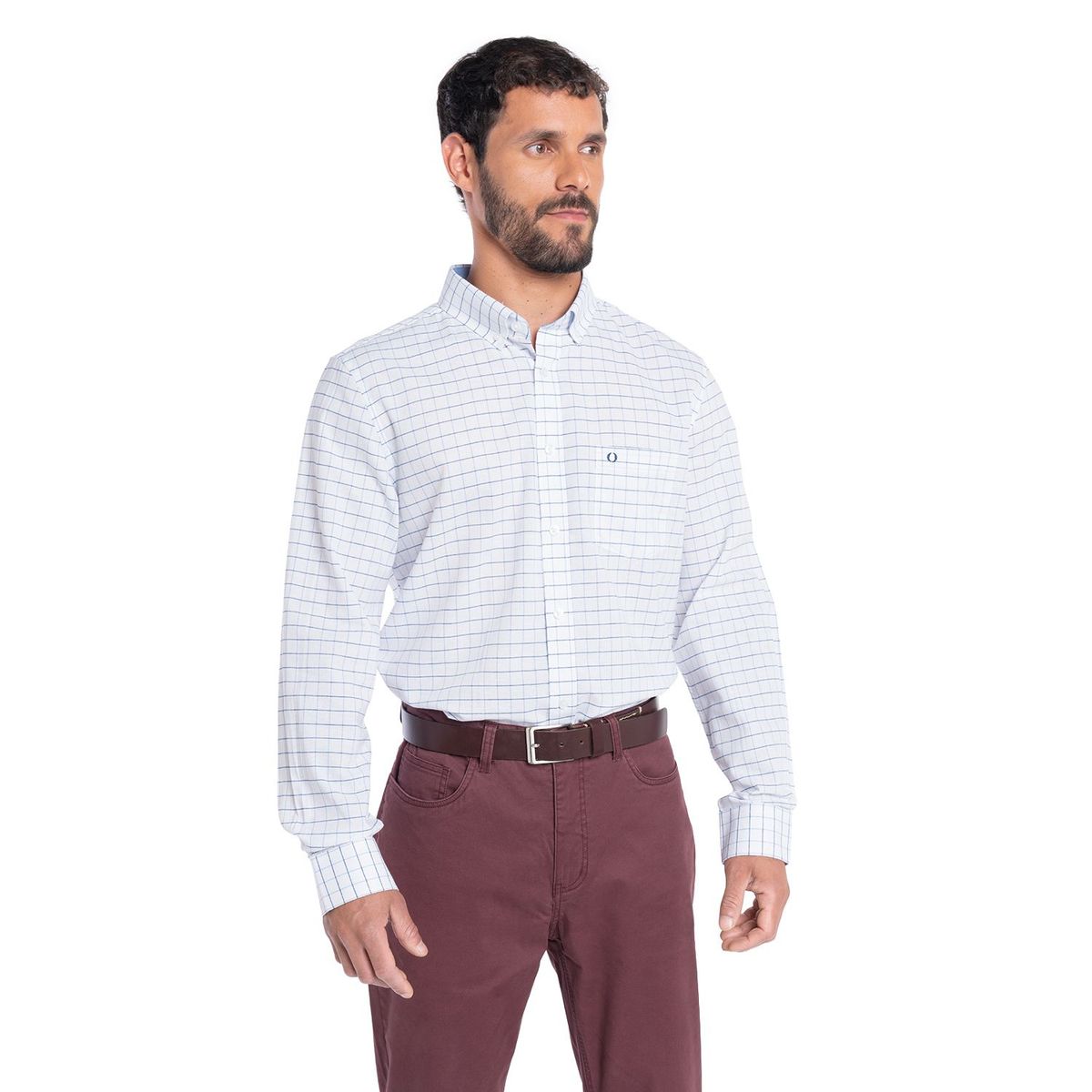 POTROS - CAMISA MANGA LARGA OXFORD CUADROS HOMBRE LONDRES