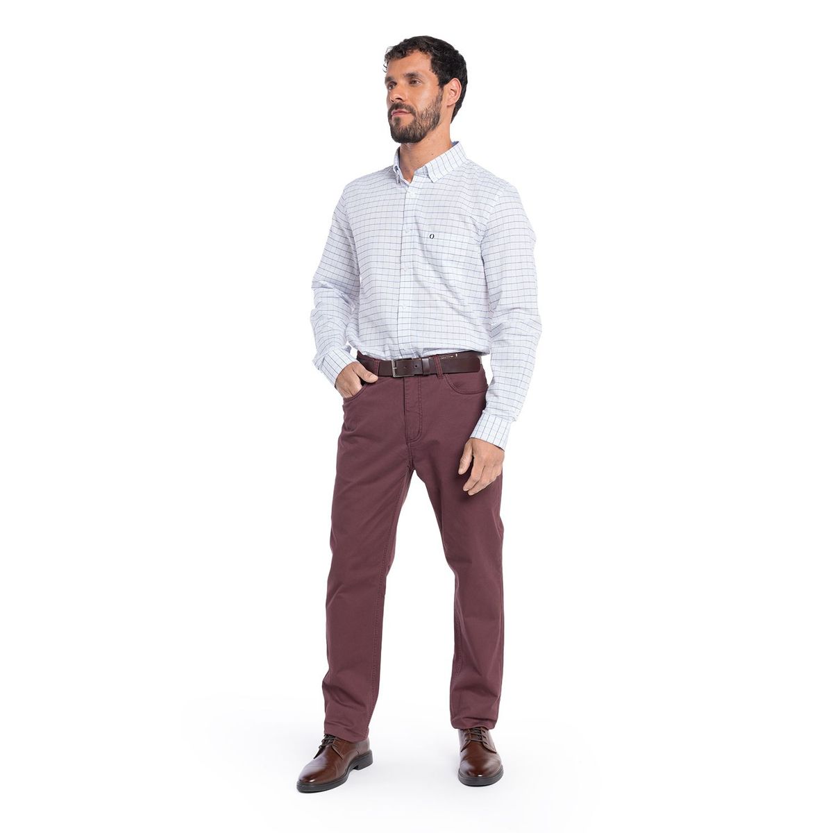 POTROS - CAMISA MANGA LARGA OXFORD CUADROS HOMBRE LONDRES