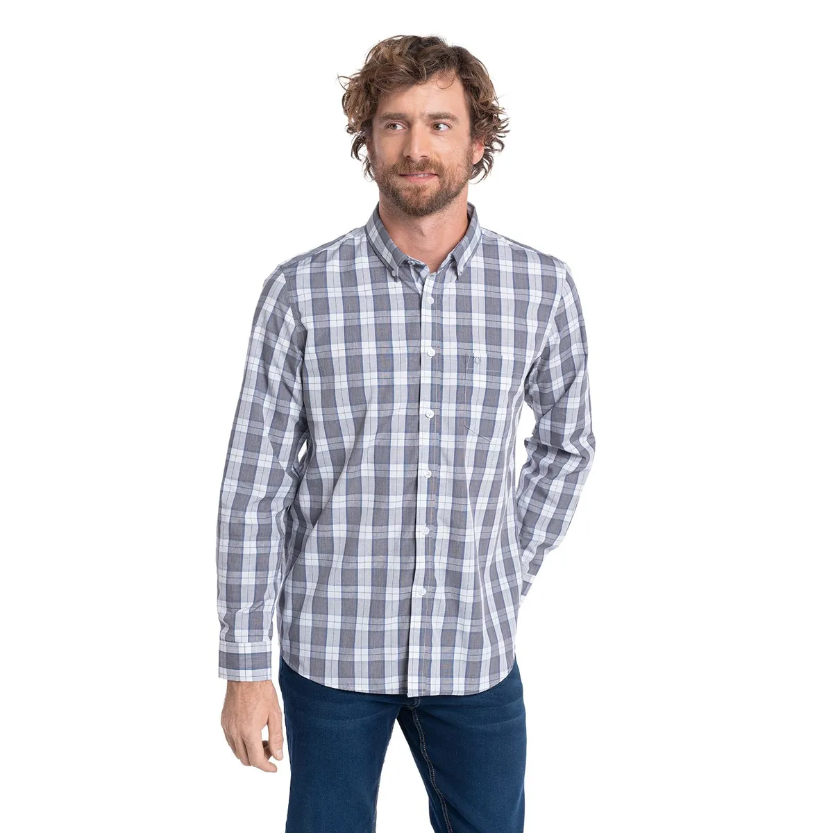 POTROS - CAMISA MANGA LARGA TREVIRA CUADROS HOMBRE ALMERIA