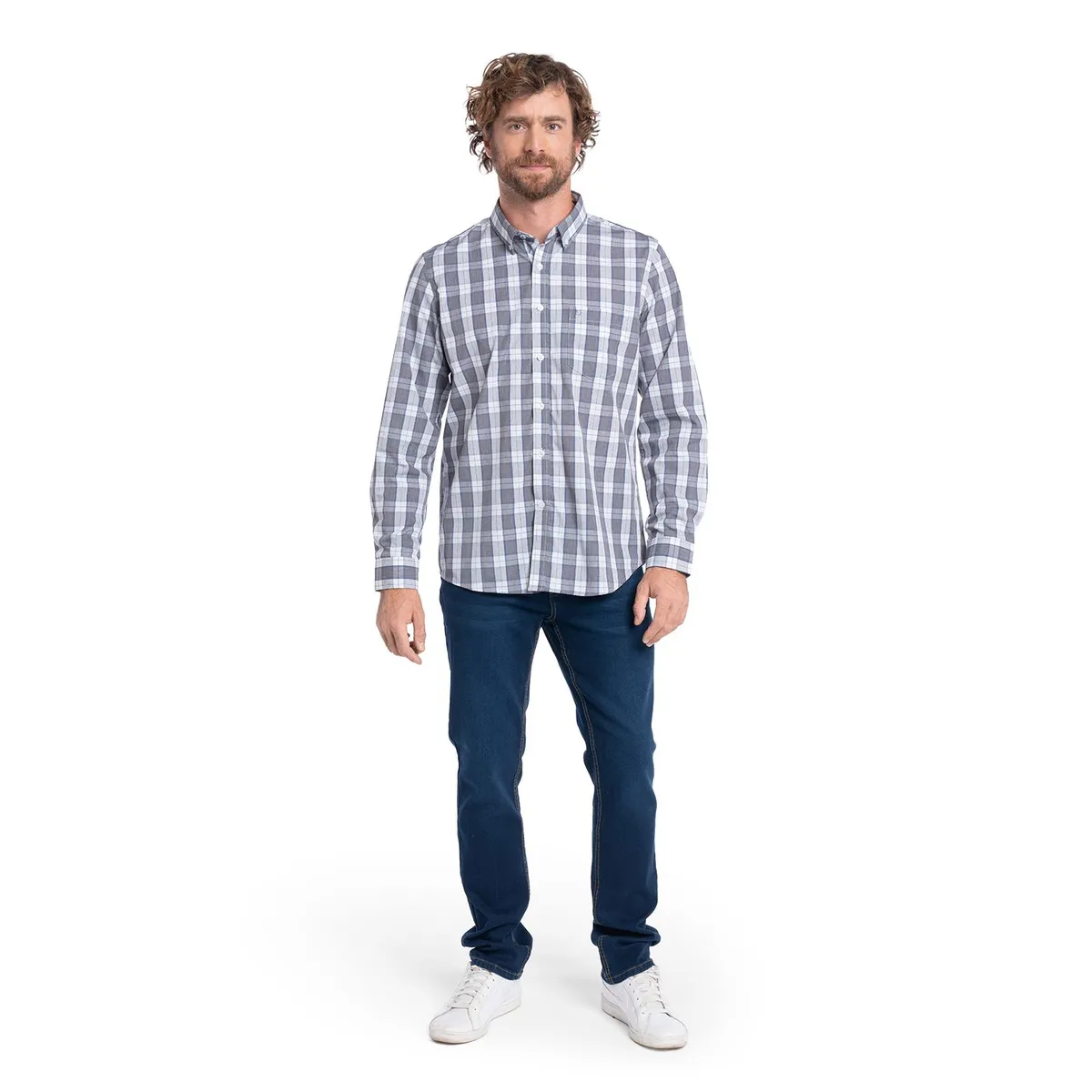 POTROS - CAMISA MANGA LARGA TREVIRA CUADROS HOMBRE ALMERIA