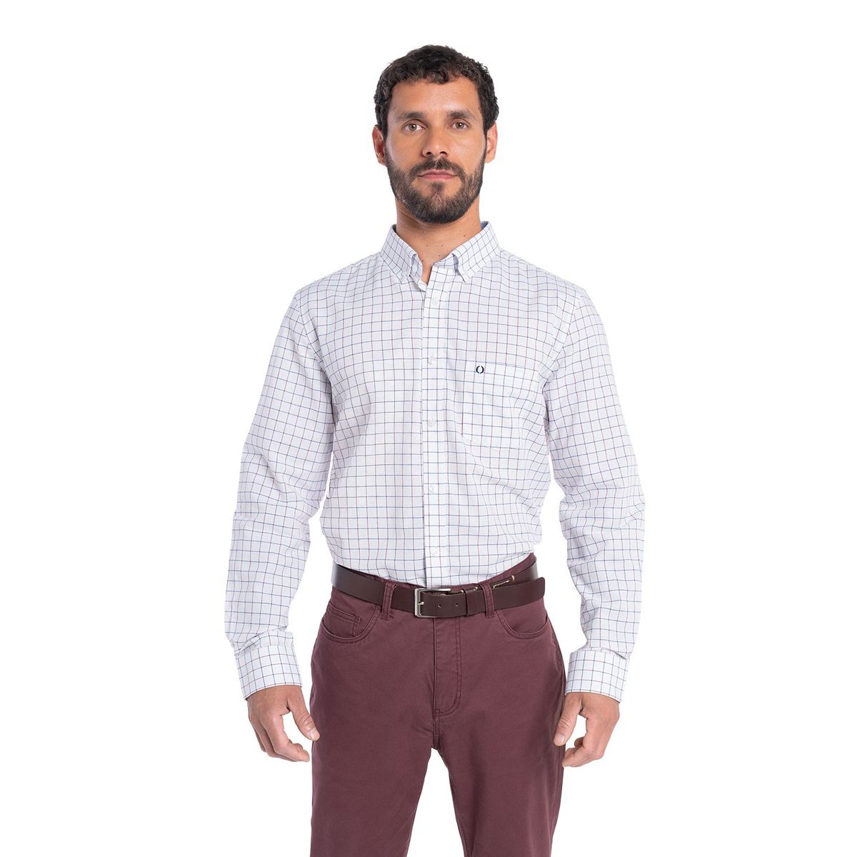 POTROS - CAMISA MANGA LARGA OXFORD CUADROS HOMBRE LONDRES