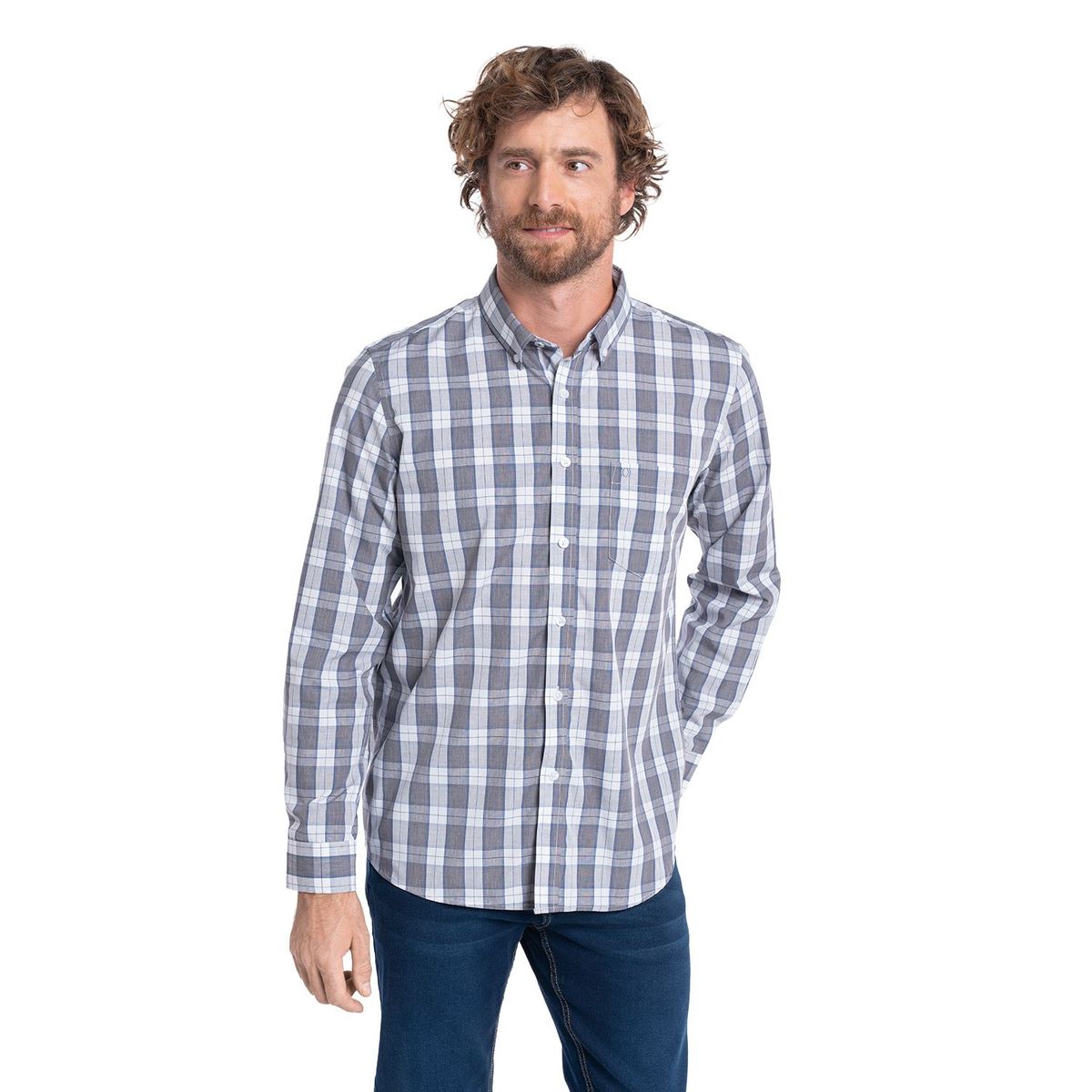POTROS - CAMISA MANGA LARGA TREVIRA CUADROS HOMBRE ALMERIA