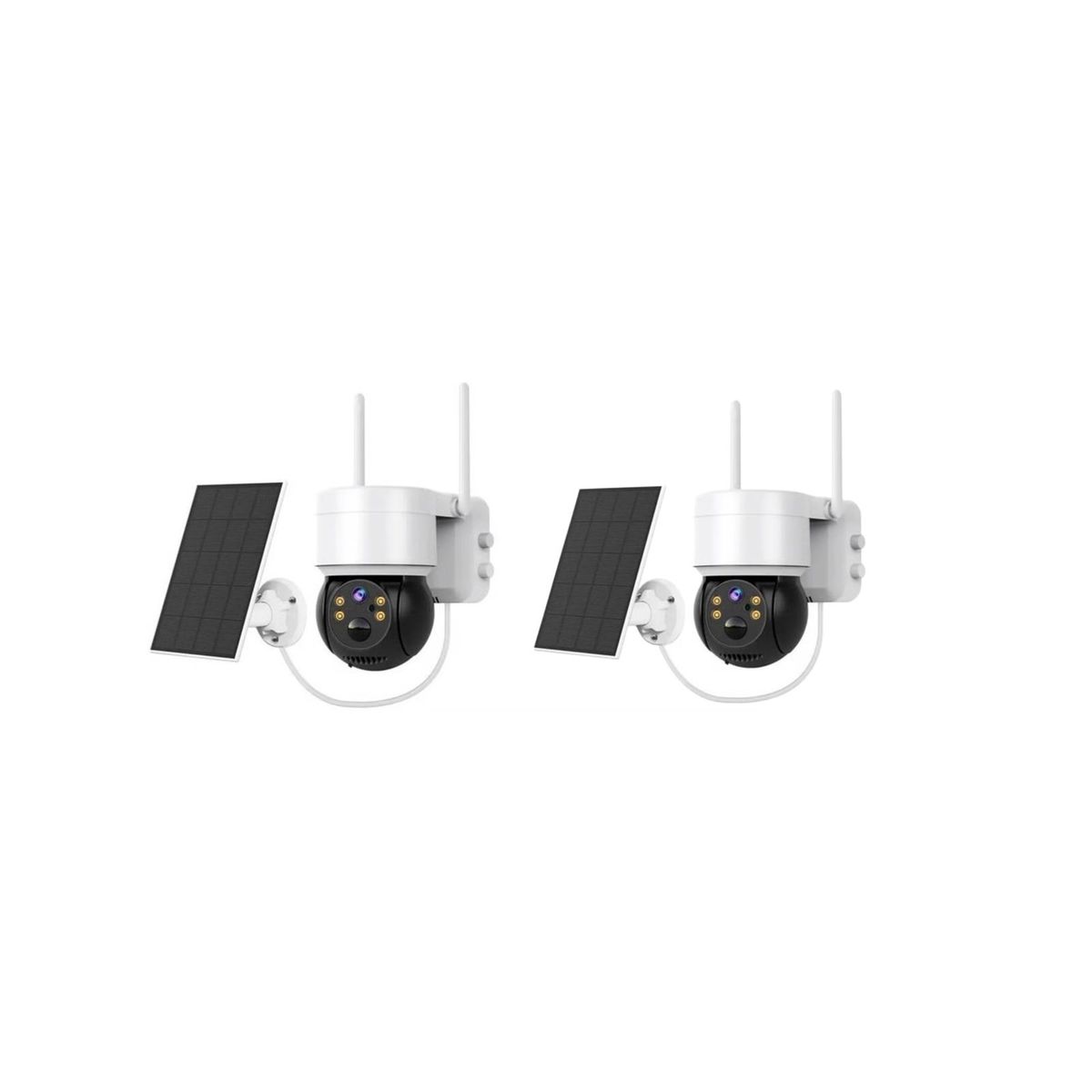 GENERICO - Pack x2 Cámara Solar Ip1080 Inalámbrica 360