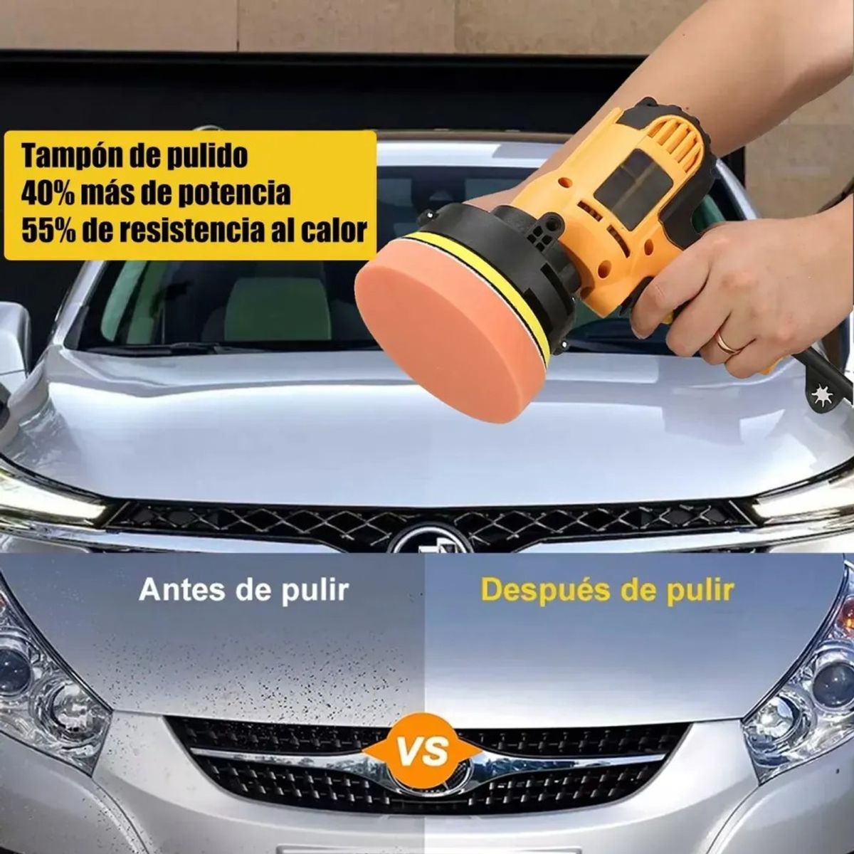 GENERICO - Máquina Para Pulir Pulidora Para Auto Lijadora Pulidora Auto Amarillo BELUG