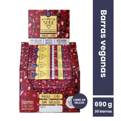 WILD FOODS - Barras de cereal Wild Soul bar - Maqui Chía 30 unidades