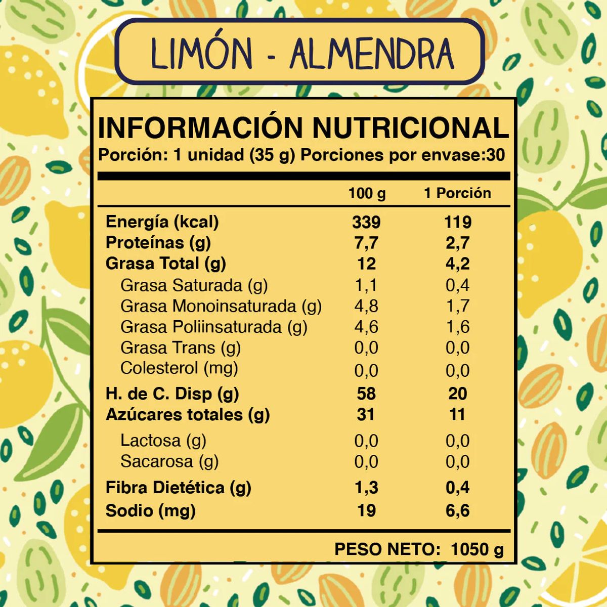 WILD FOODS - Barras de cereal Wild Soul bar - Limón Almendra 30 unidades