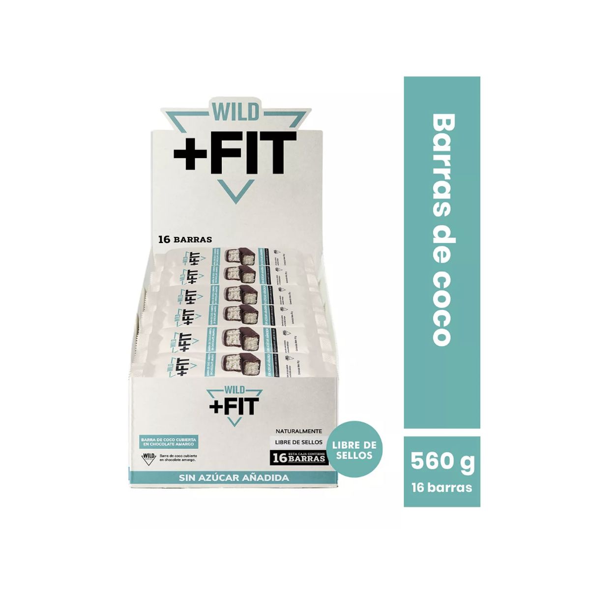 WILD FOODS - Barra de chocolate Wild Fit - Coco 16 unidades