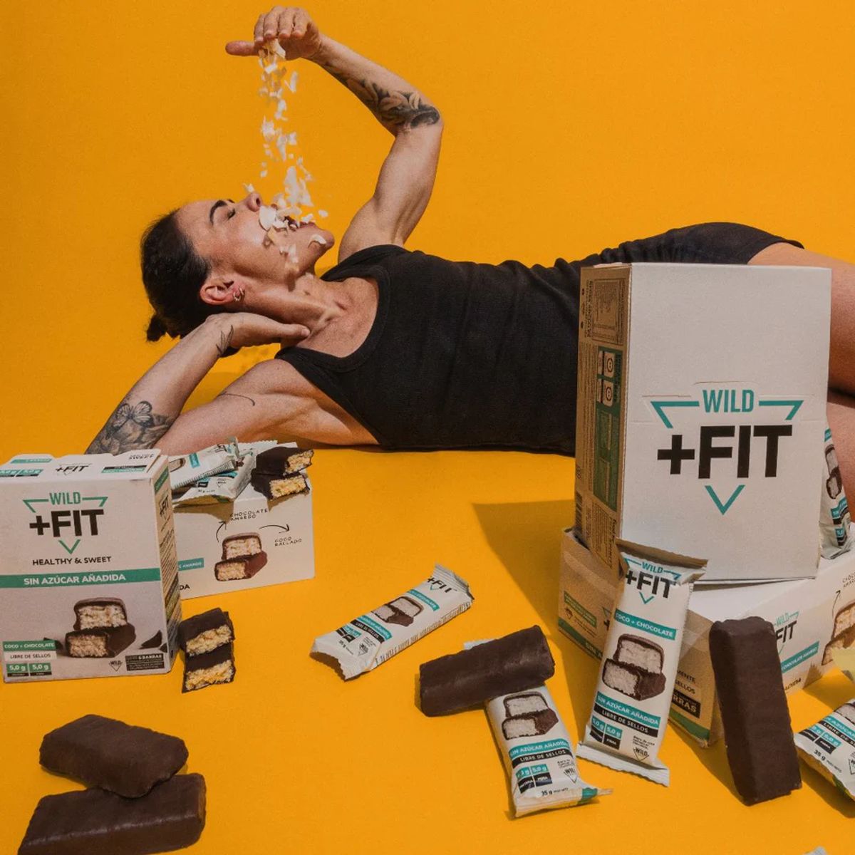 WILD FOODS - Barra de chocolate Wild Fit - Coco 16 unidades