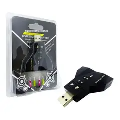 GEN - Tarjeta De Sonido Adaptador Usb Microfono Audio Notebook Pc