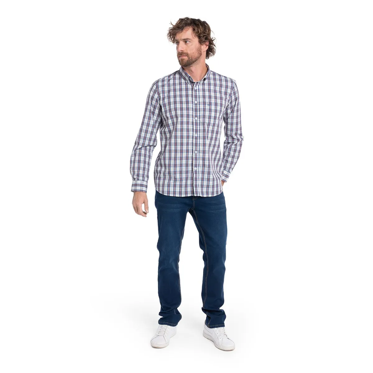 POTROS - CAMISA MANGA LARGA TREVIRA CUADROS HOMBRE ALMERIA
