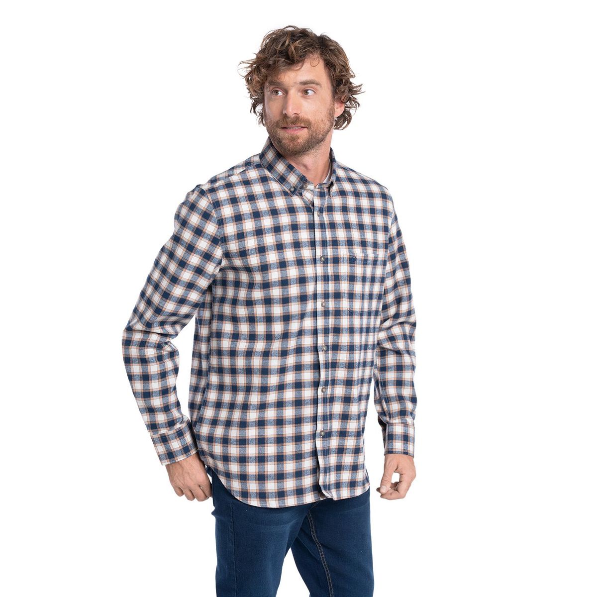 POTROS - CAMISA MANGA LARGA VILLELA CUADROS HOMBRE ALCALA