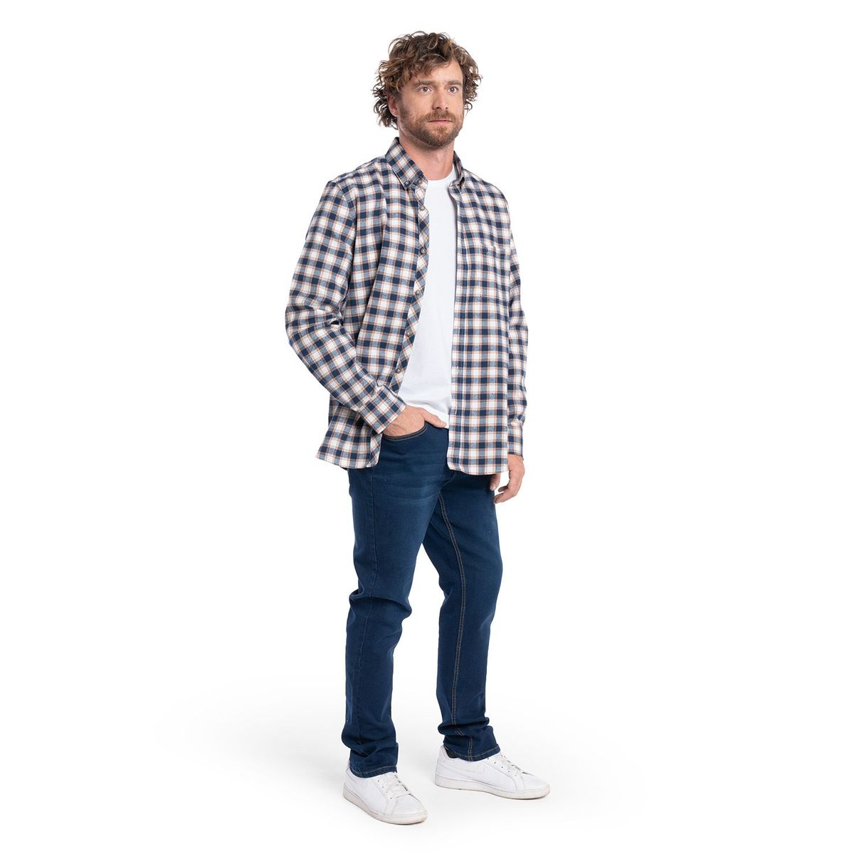 POTROS - CAMISA MANGA LARGA VILLELA CUADROS HOMBRE ALCALA