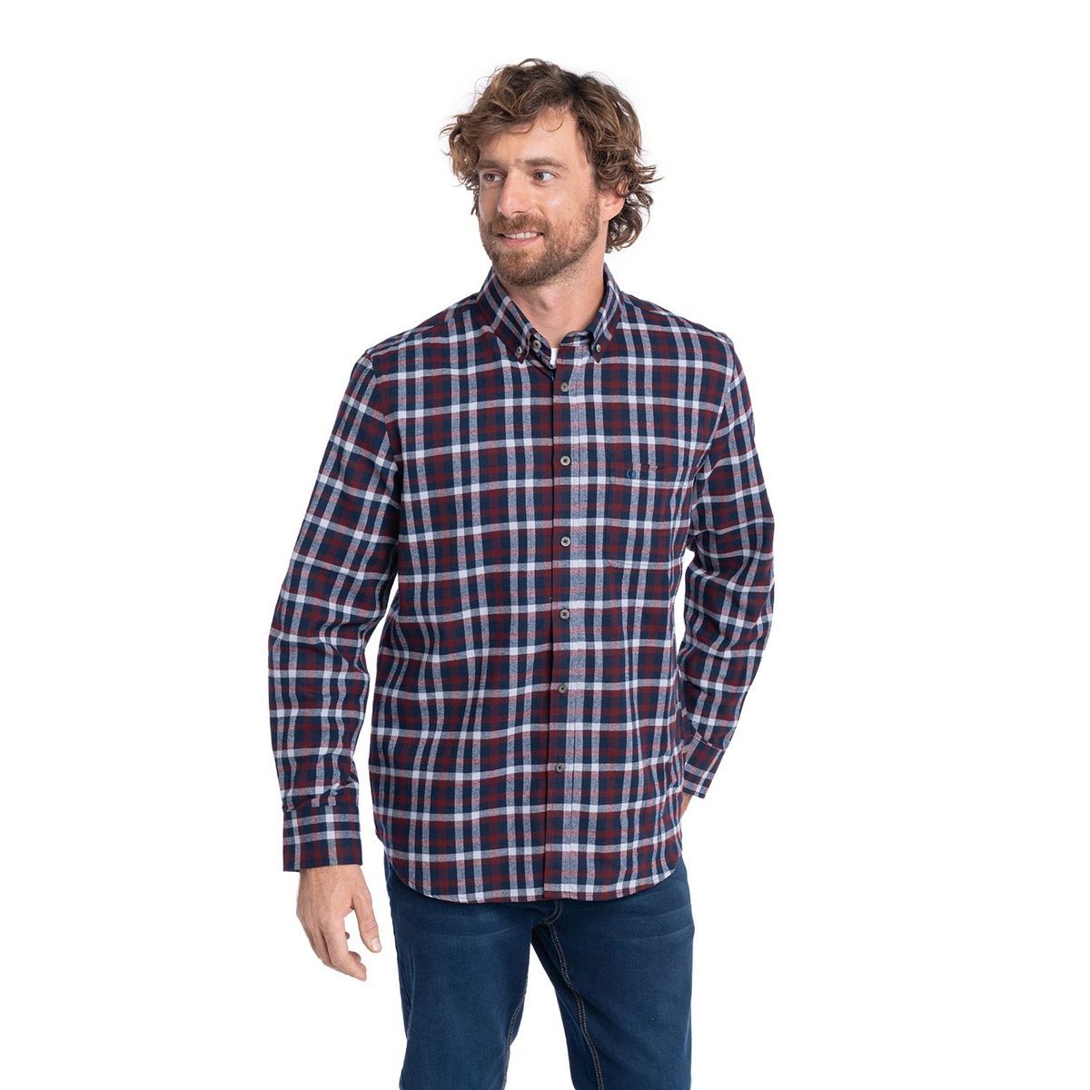 POTROS - CAMISA MANGA LARGA VILLELA CUADROS HOMBRE ALCALA