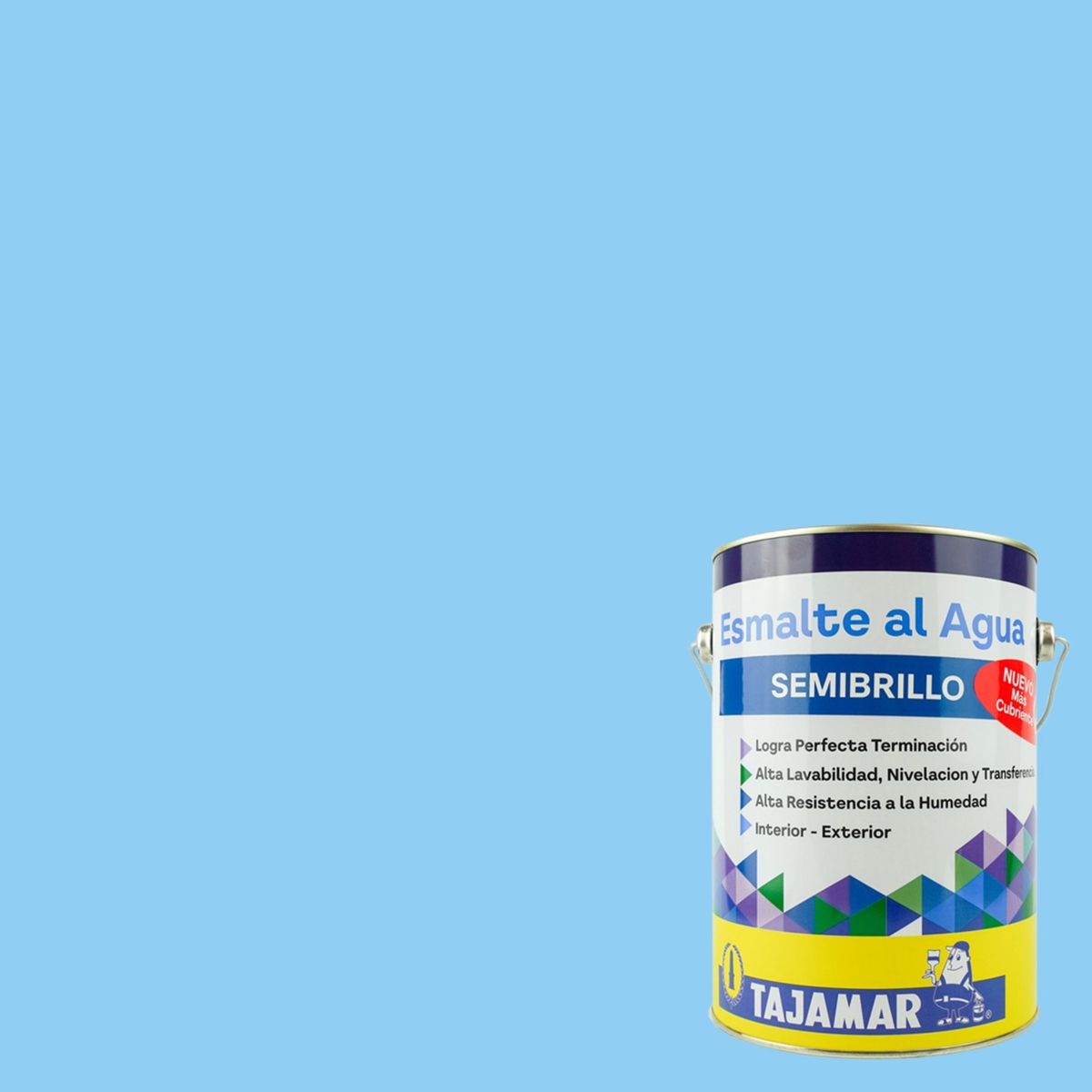 TAJAMAR - Esmalte Al Agua Semibrillo Celeste Tajamar Galón