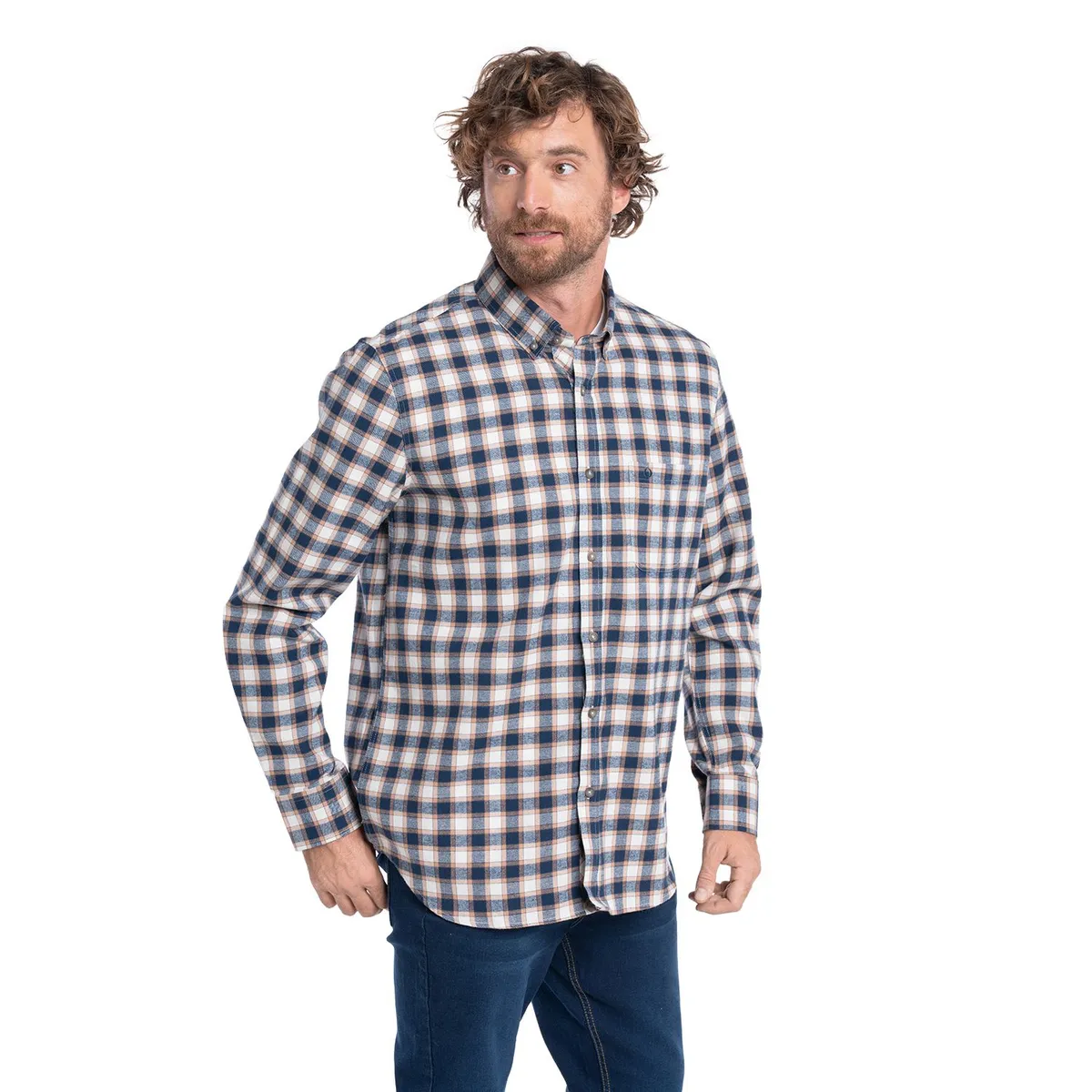 POTROS - CAMISA MANGA LARGA VILLELA CUADROS HOMBRE ALCALA
