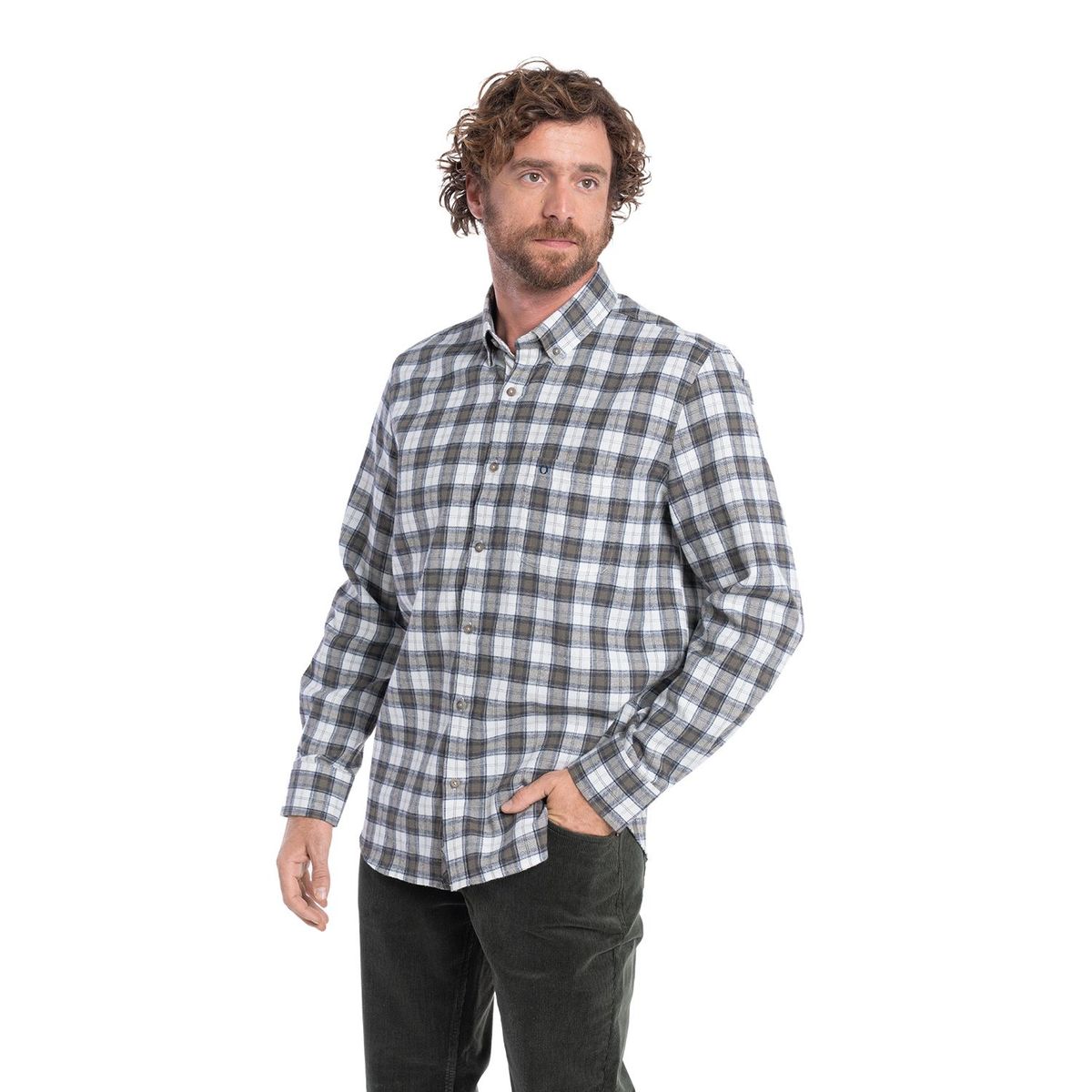 POTROS - CAMISA MANGA LARGA VILLELA CUADROS HOMBRE ALCALA