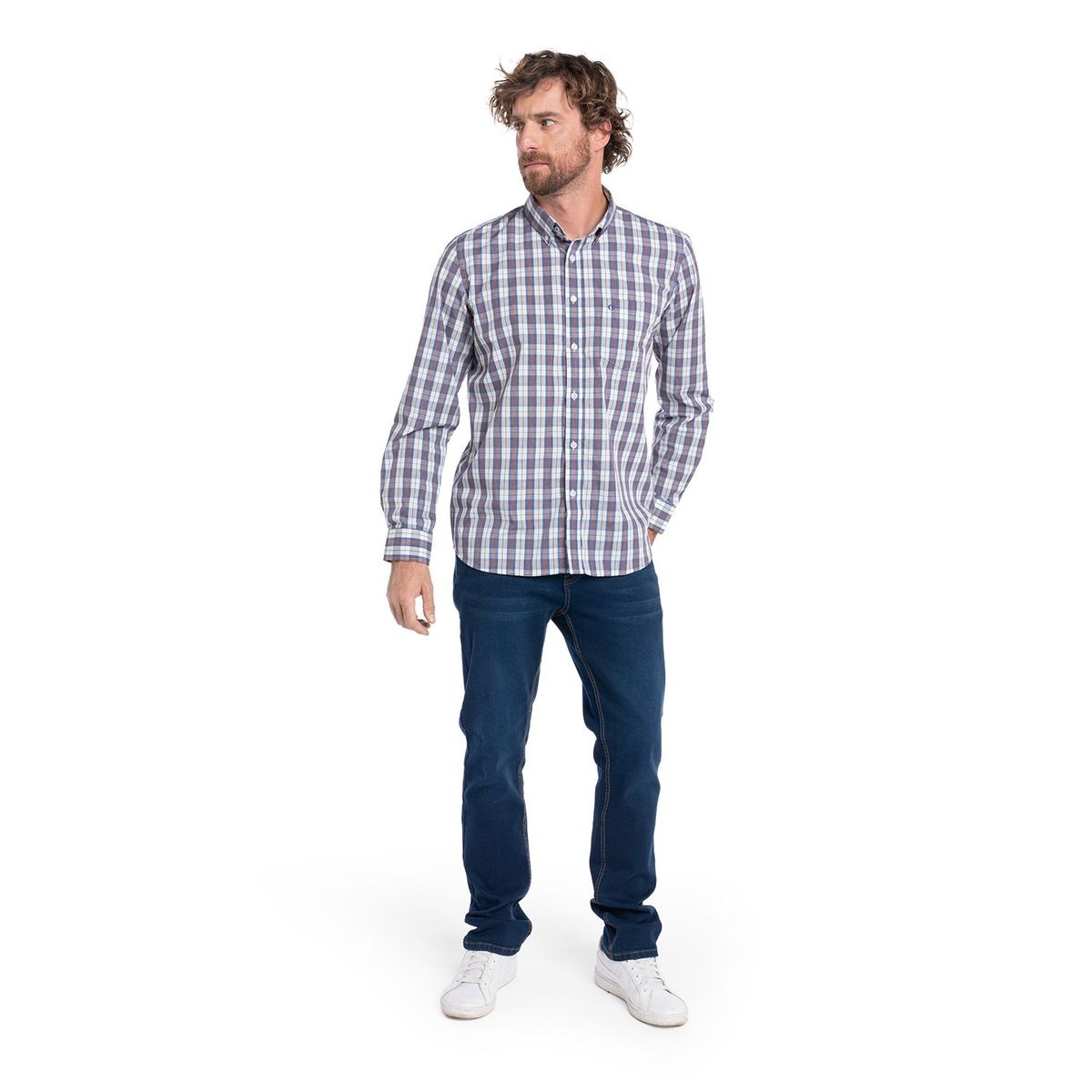 POTROS - CAMISA MANGA LARGA TREVIRA CUADROS HOMBRE ALMERIA