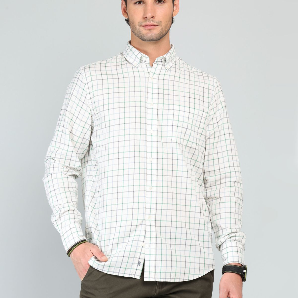 ARROW - Camisa A Cuadros Regular Fit Verde Arrow ARROW