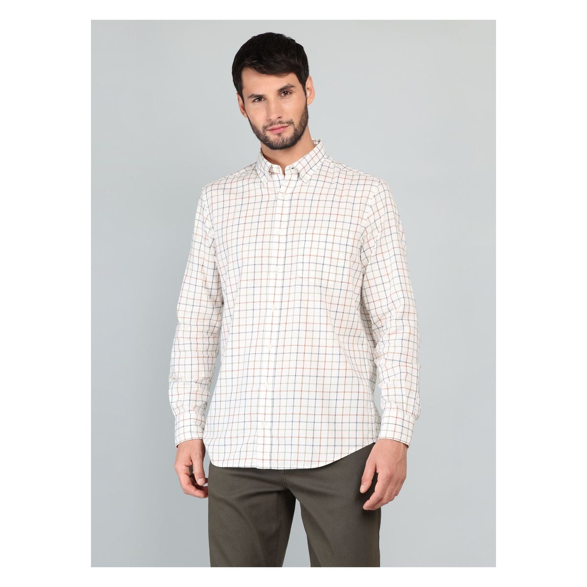 ARROW - Camisa A Cuadros Regular Fit Café Arrow ARROW
