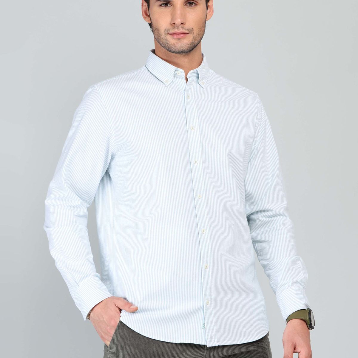ARROW - Camisa Oxford Spandex Regular fit Verde Arrow ARROW