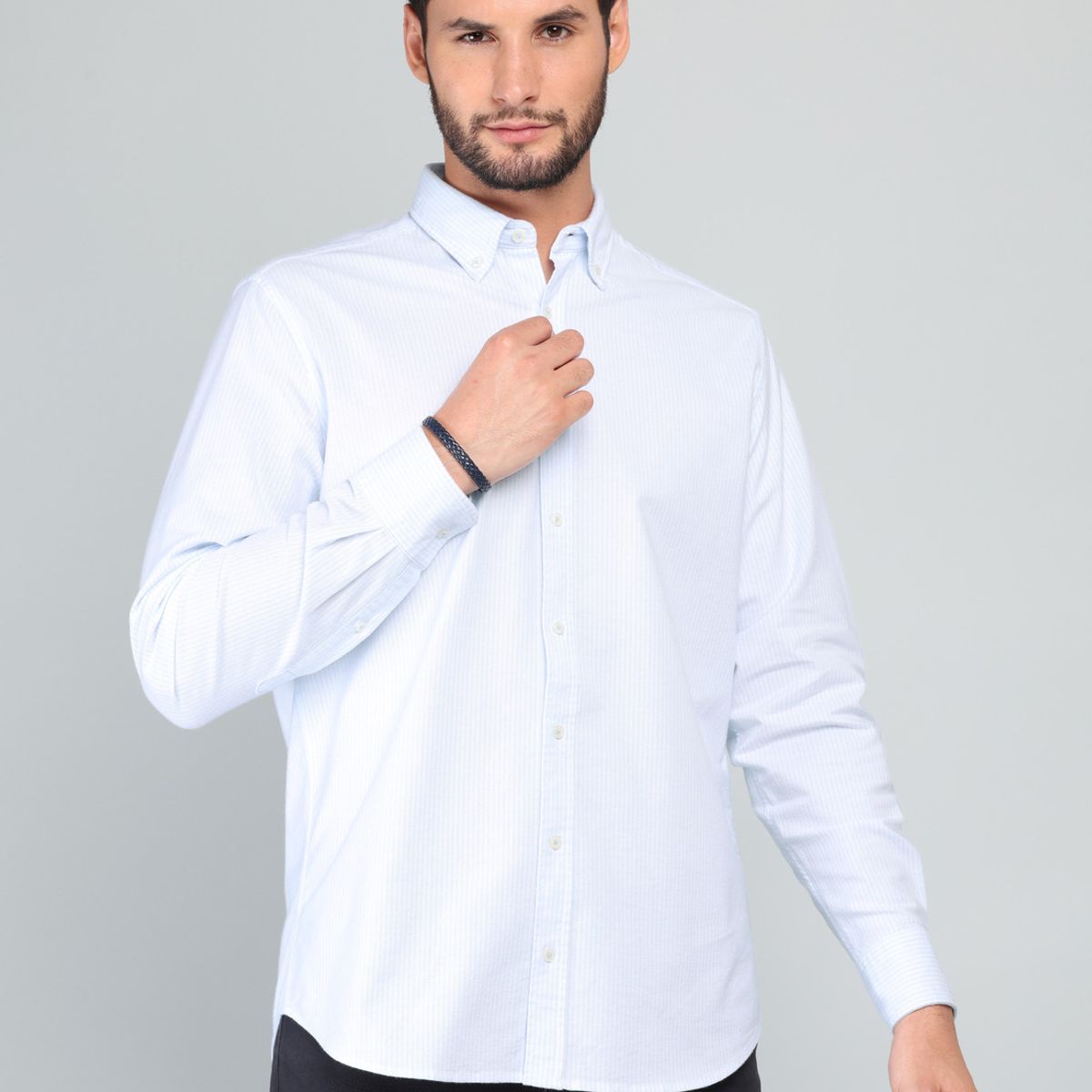 ARROW - Camisa Oxford Spandex Regular fit Celeste Arrow ARROW