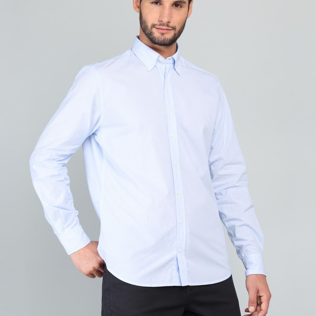 ARROW - Camisa A Rayas Regular Fit Celeste Arrow ARROW