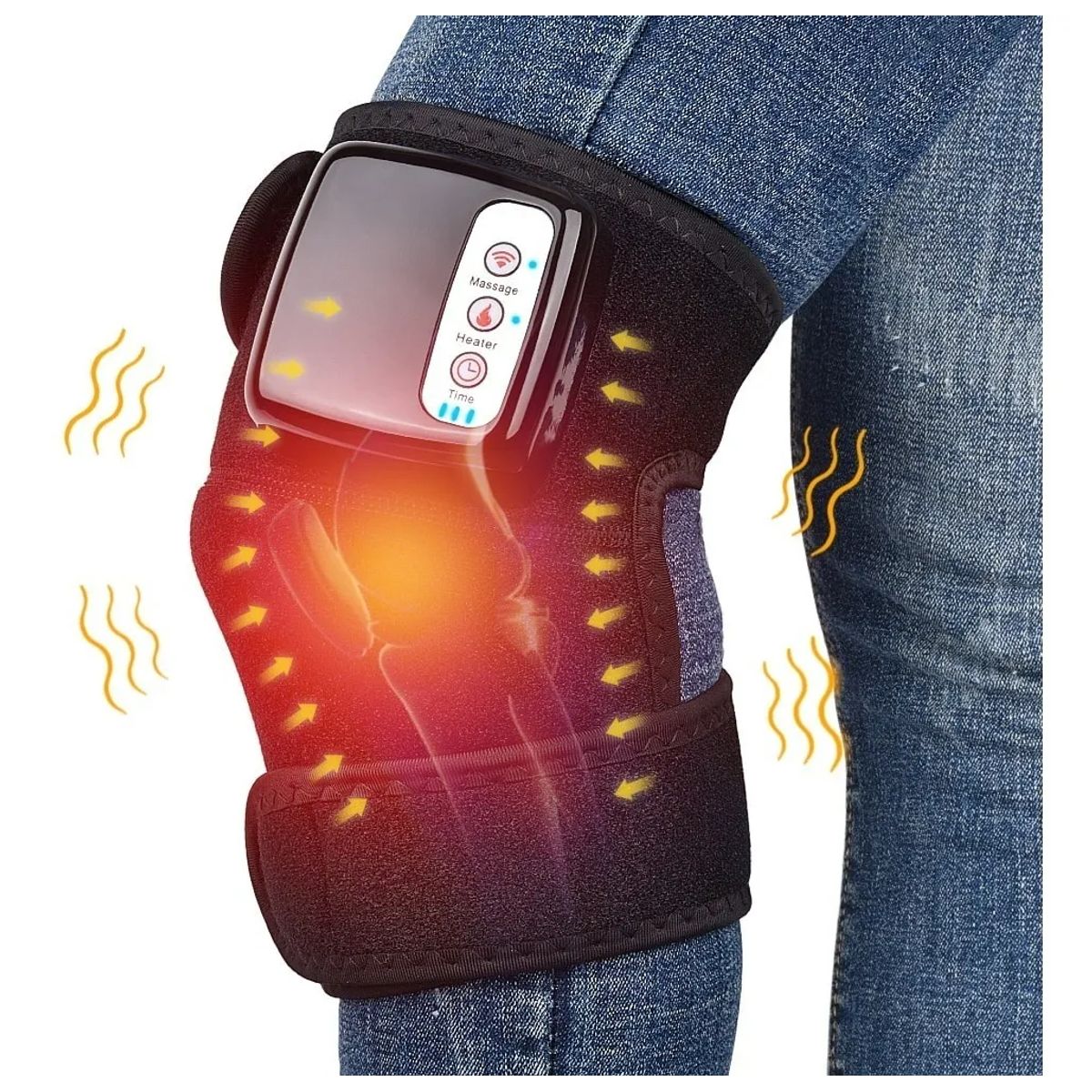 GENERICO - Masajeador Rodilla Codo Inalambrico Calor Vibracion Recargable