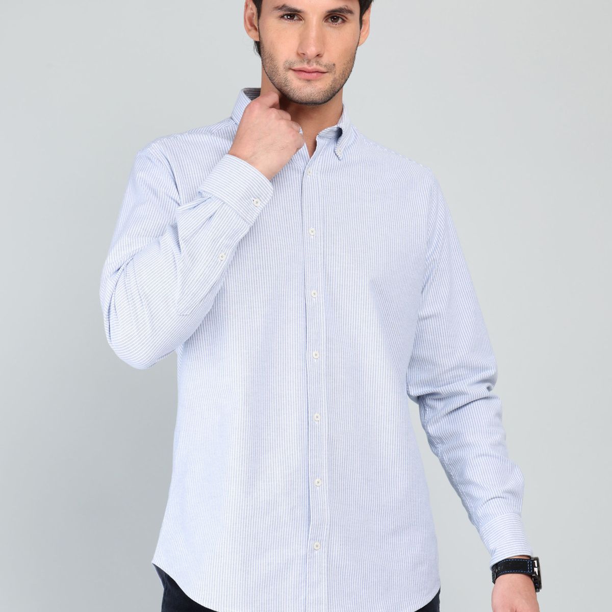 ARROW - Camisa Oxford Spandex Regular fit Celeste Arrow ARROW