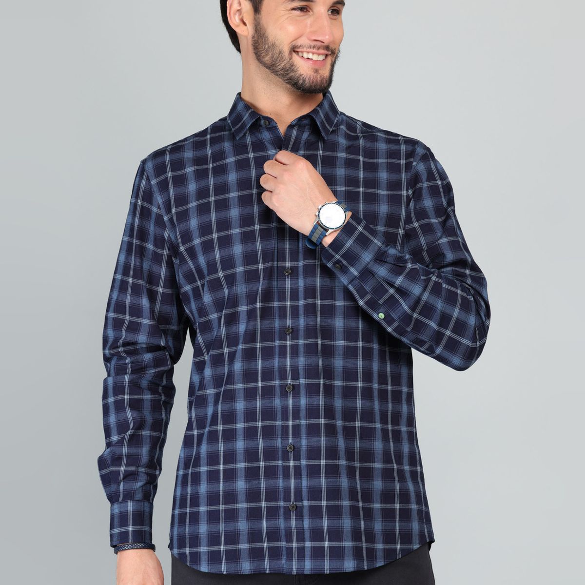 ARROW - Camisa A Cuadros Regular Fit Azul Arrow ARROW