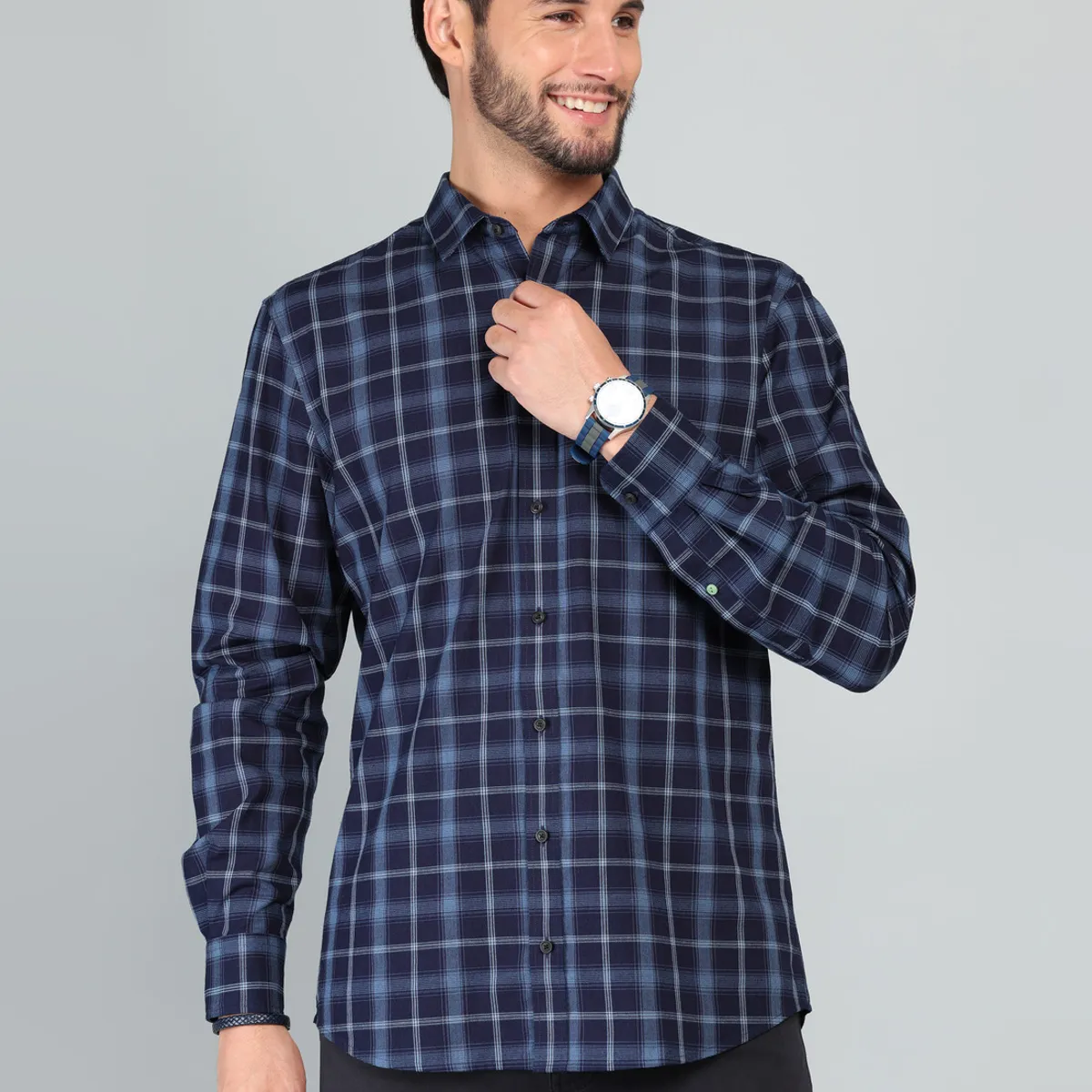 ARROW - Camisa A Cuadros Regular Fit Azul Arrow ARROW