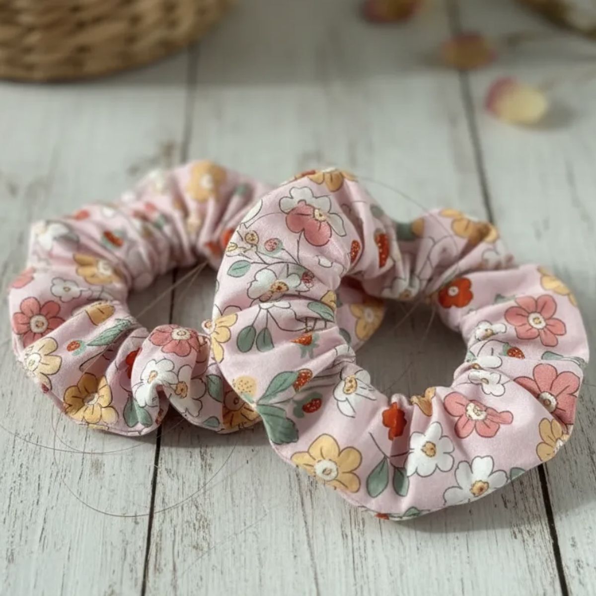 HAOKIDS - Scrunchies pack 2 coletas Maravilla 100% algodón para cabello niña o mujer confección nacional