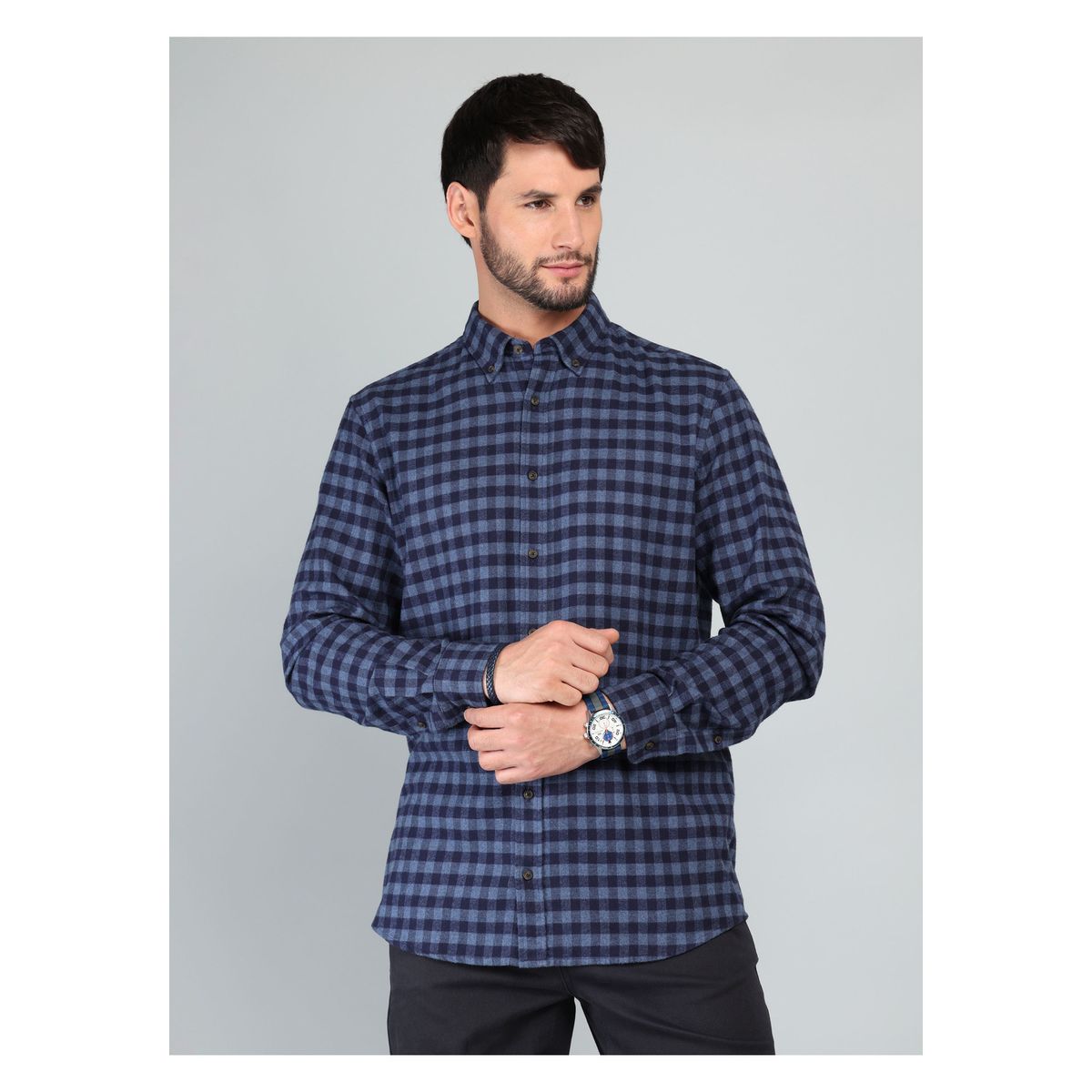 ARROW - Camisa A Cuadros Regular Fit Azul Arrow ARROW