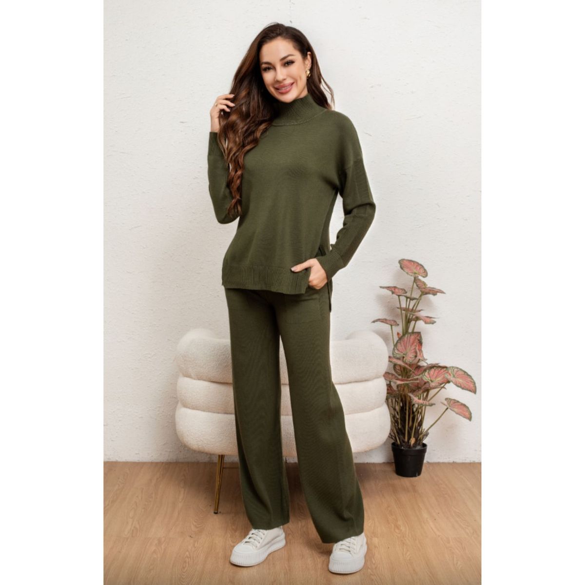 LIKE SHOP - Conjunto 2 Piezas Mujer Tejido Soft Jersey + Pantalón 5066