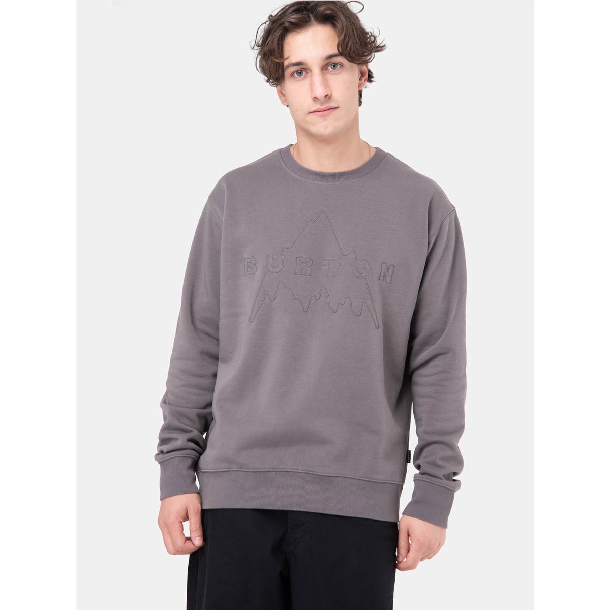 BURTON - Poleron Hombre Mountain Crew Gris BURTON