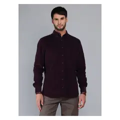 ARROW - Camisa Cotelé Regular Fit Burdeo