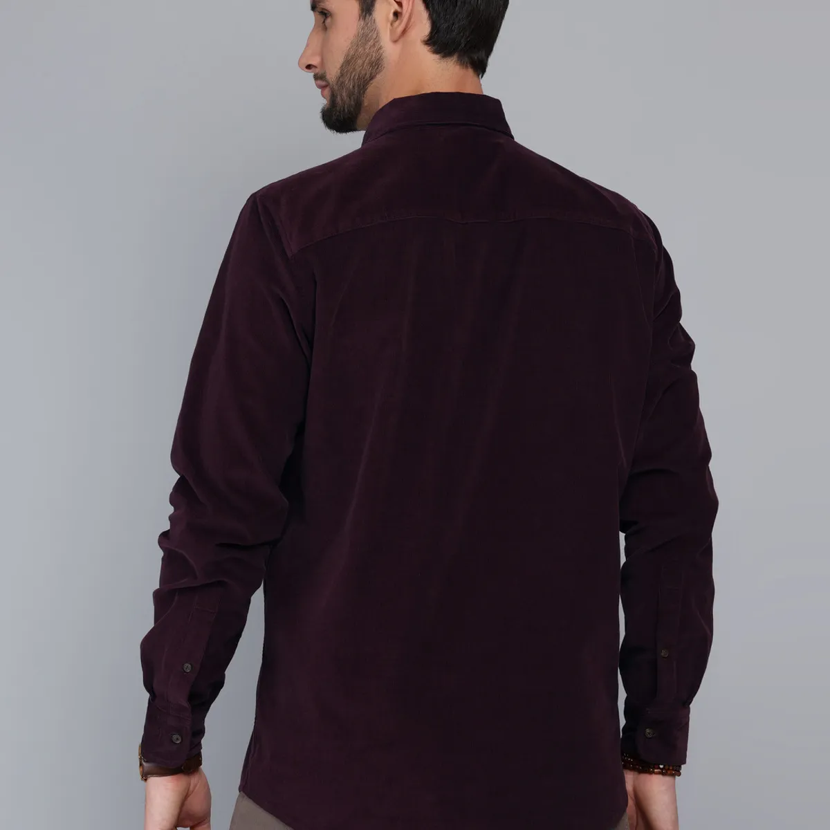 ARROW - Camisa Cotelé Regular Fit Burdeo Arrow ARROW