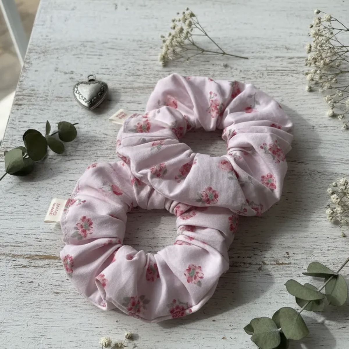 HAOKIDS - Scrunchies pack 2 coletas Domiga 100% algodón para cabello niña o mujer confección nacional