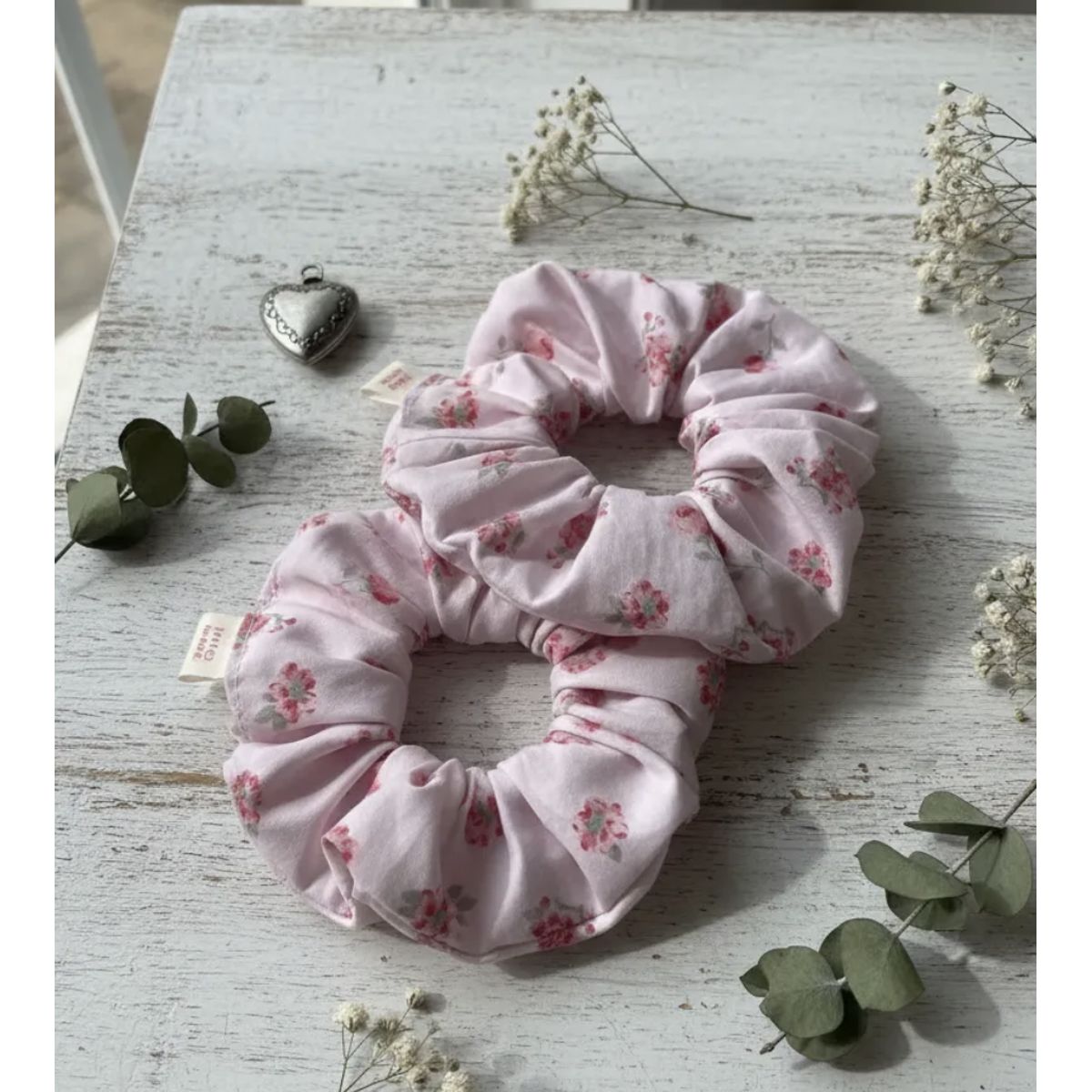 HAOKIDS - Scrunchies pack 2 coletas Domiga 100% algodón para cabello niña o mujer confección nacional