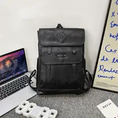 MOMO - Mochila Clásica Urbana 24l Eco Cuerina Hombre Fashion Design Moda