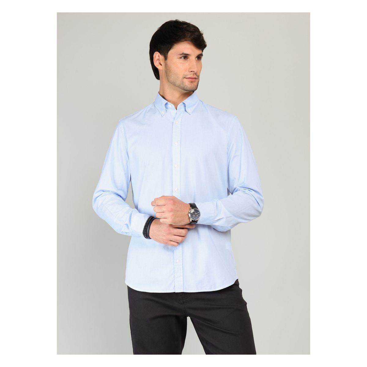 ARROW - Camisa Fantasía Regular Fit Celeste Arrow ARROW