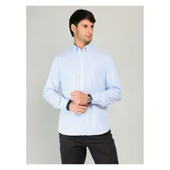 ARROW - Camisa Fantasía Regular Fit Celeste