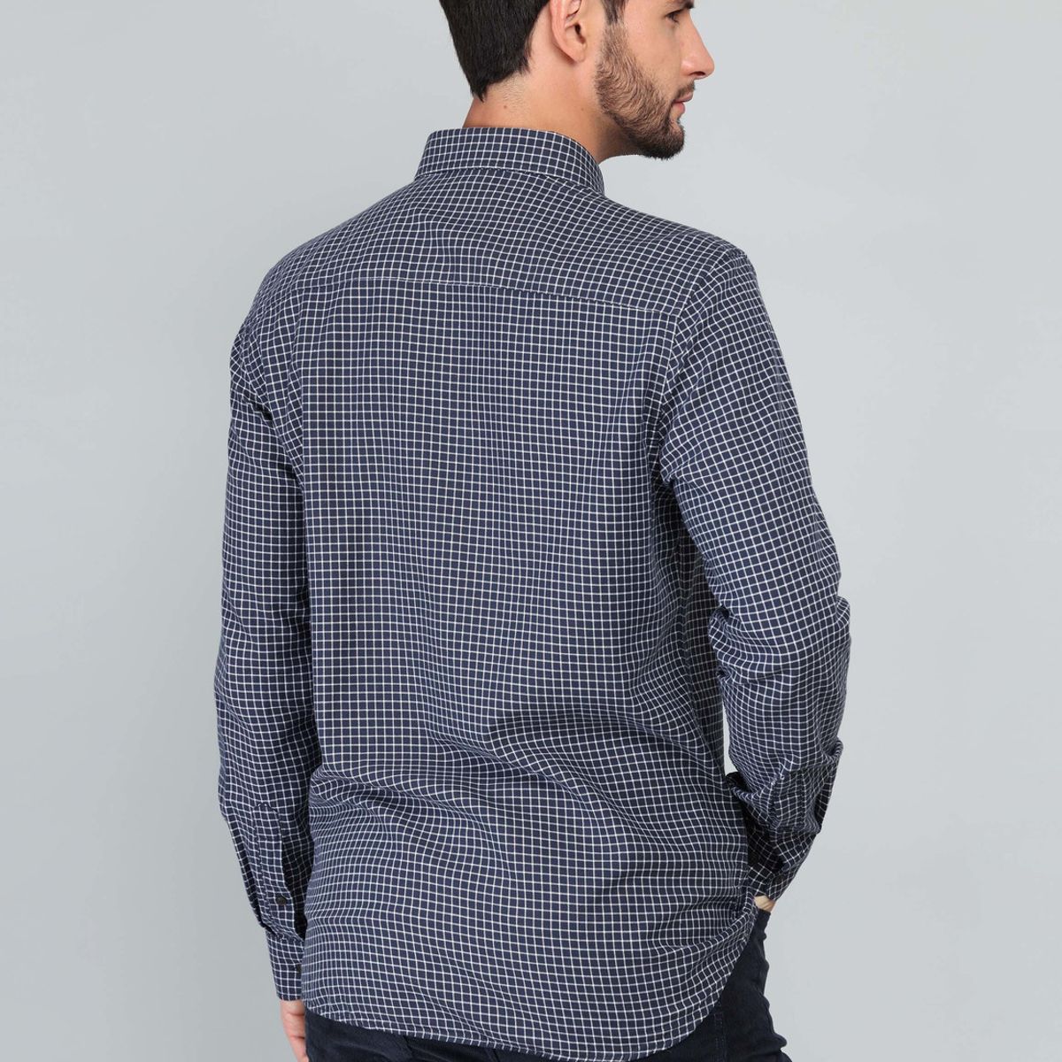 ARROW - Camisa A Cuadros Regular Fit Azul Marino Arrow ARROW
