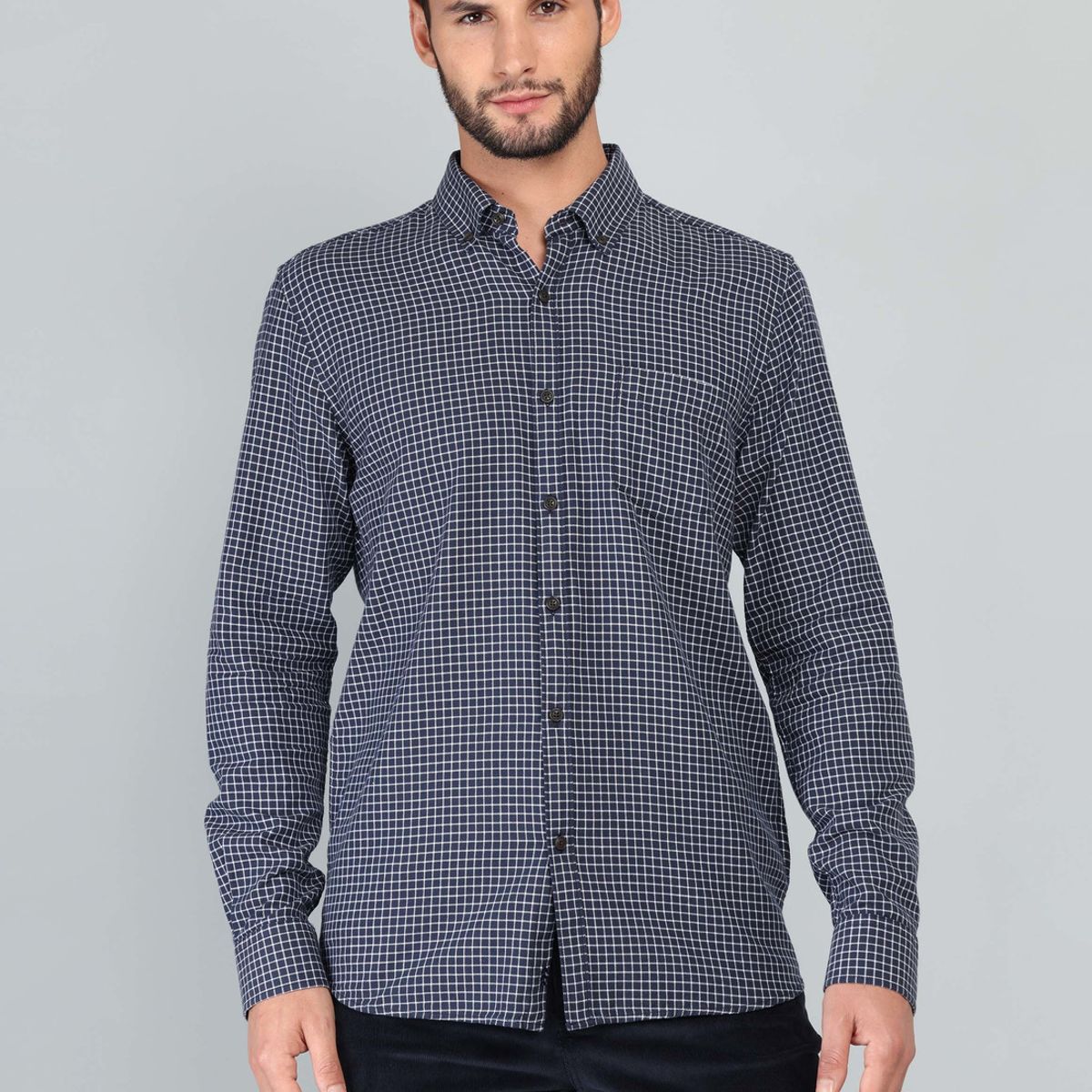 ARROW - Camisa A Cuadros Regular Fit Azul Marino Arrow ARROW