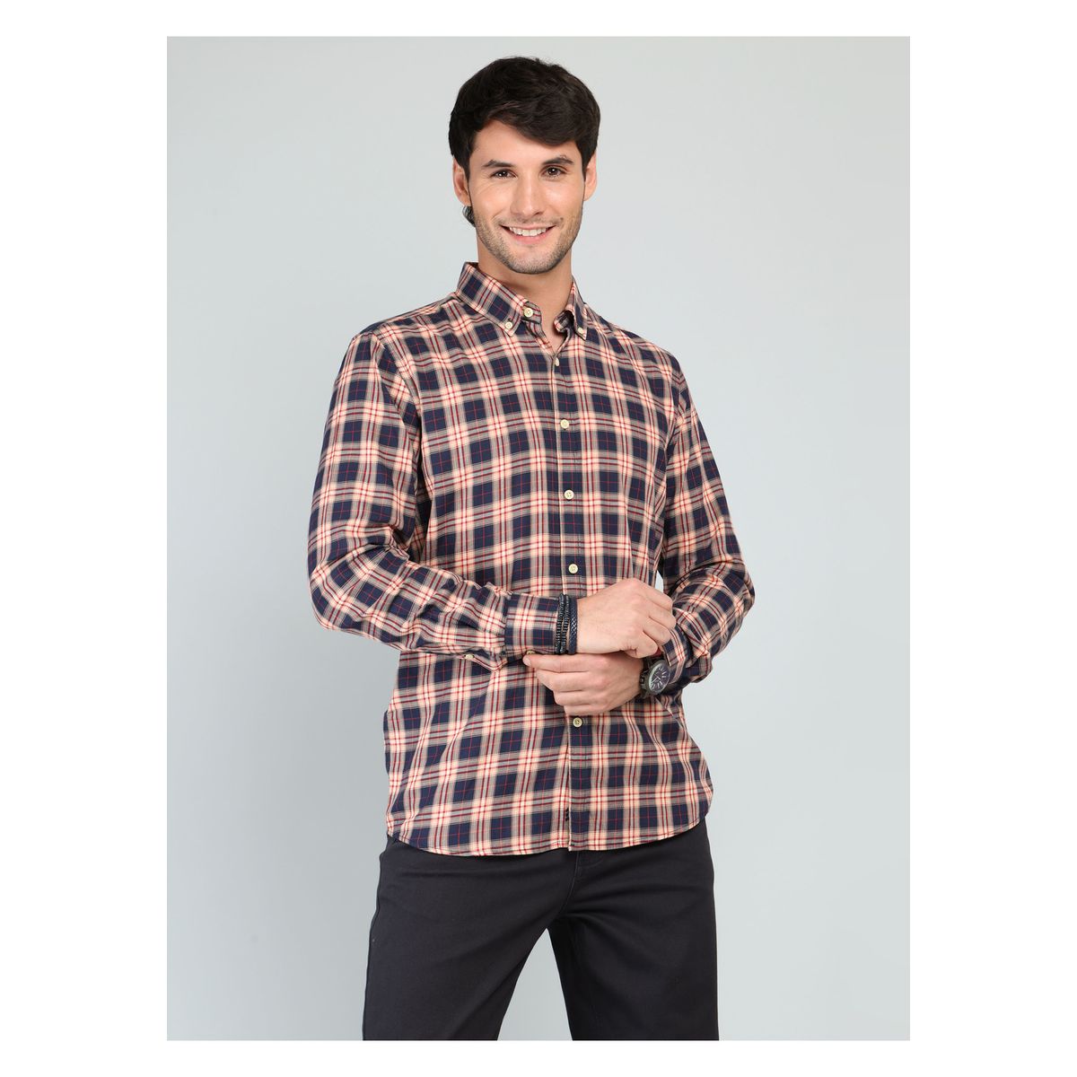 ARROW - Camisa A Cuadros Regular Fit Naranja Arrow ARROW