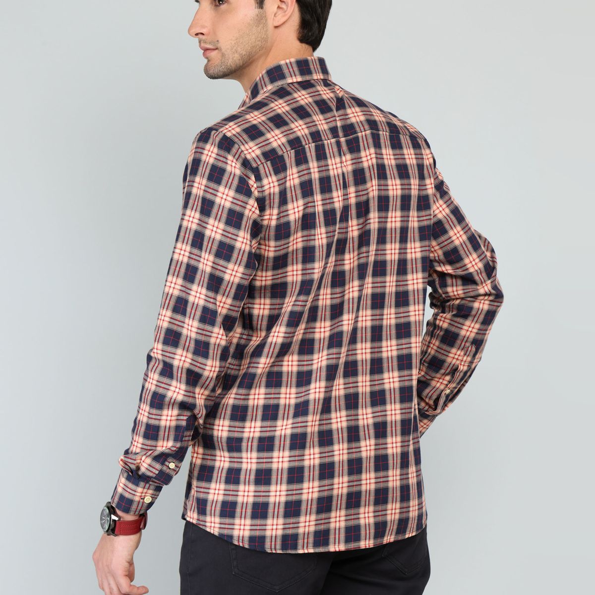 ARROW - Camisa A Cuadros Regular Fit Naranja Arrow ARROW
