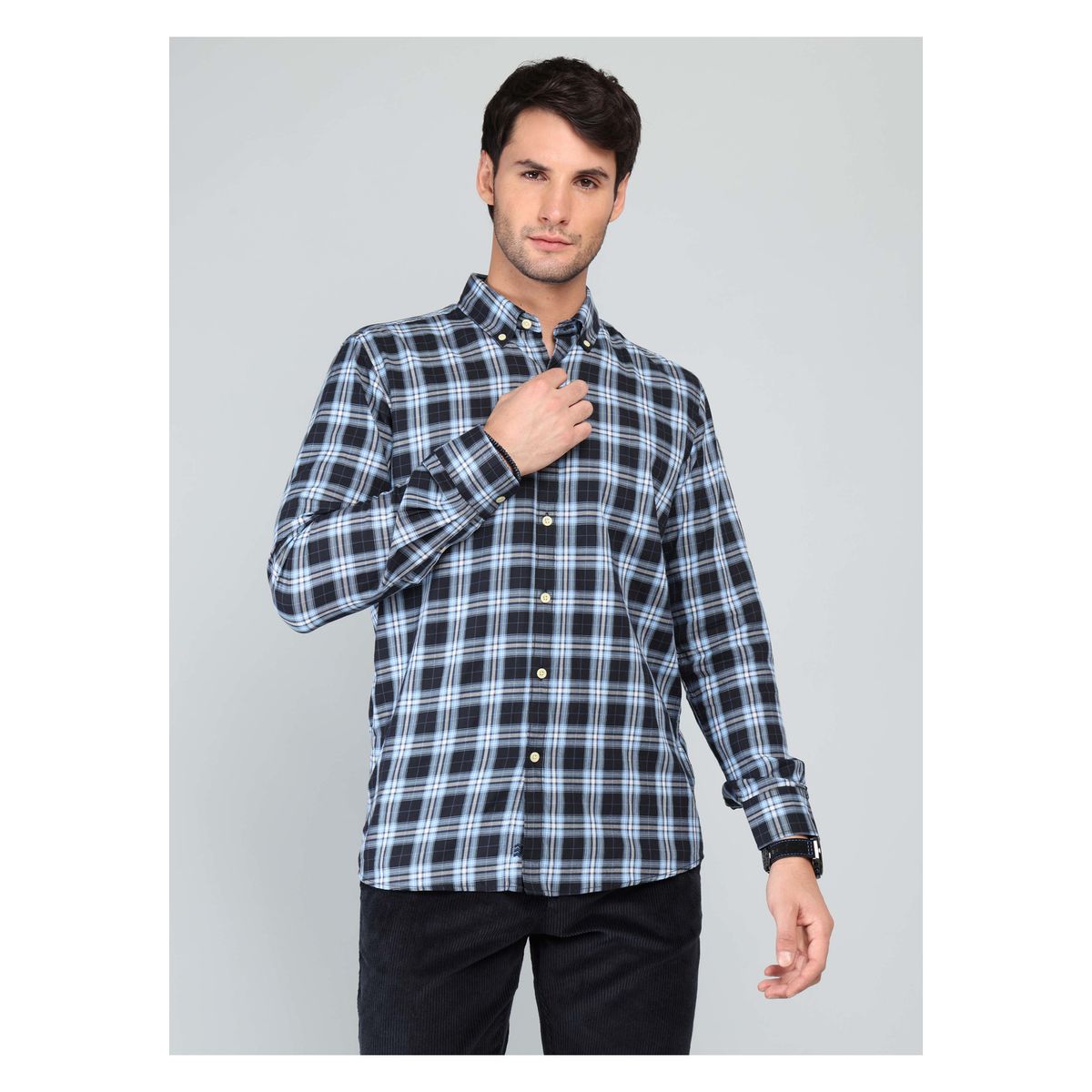 ARROW - Camisa A Cuadros Regular Fit Azul Marino Arrow ARROW