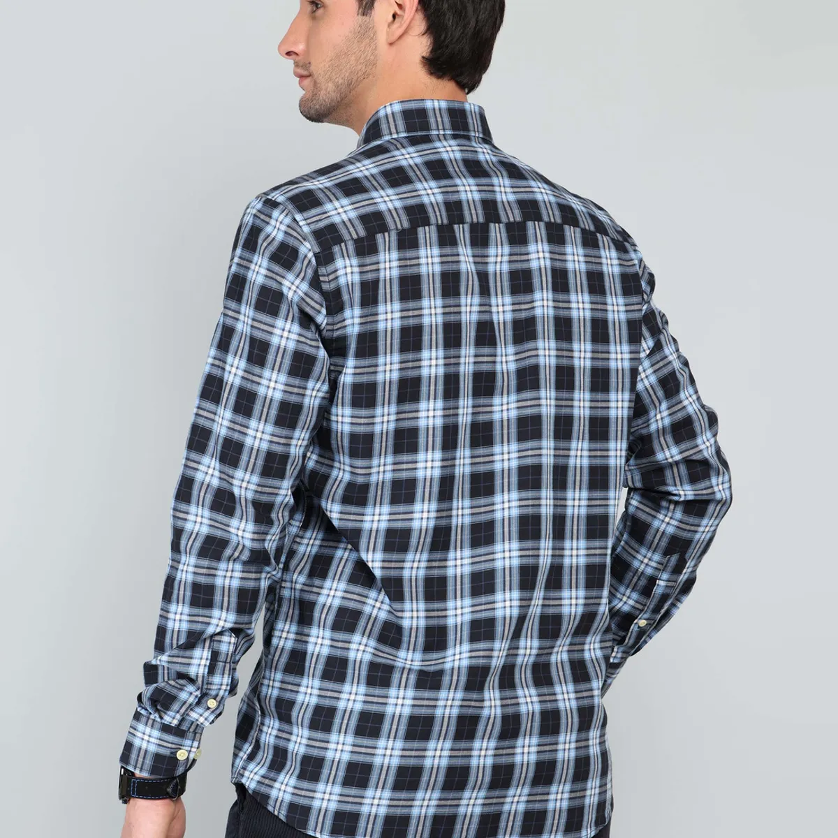 ARROW - Camisa A Cuadros Regular Fit Azul Marino Arrow ARROW