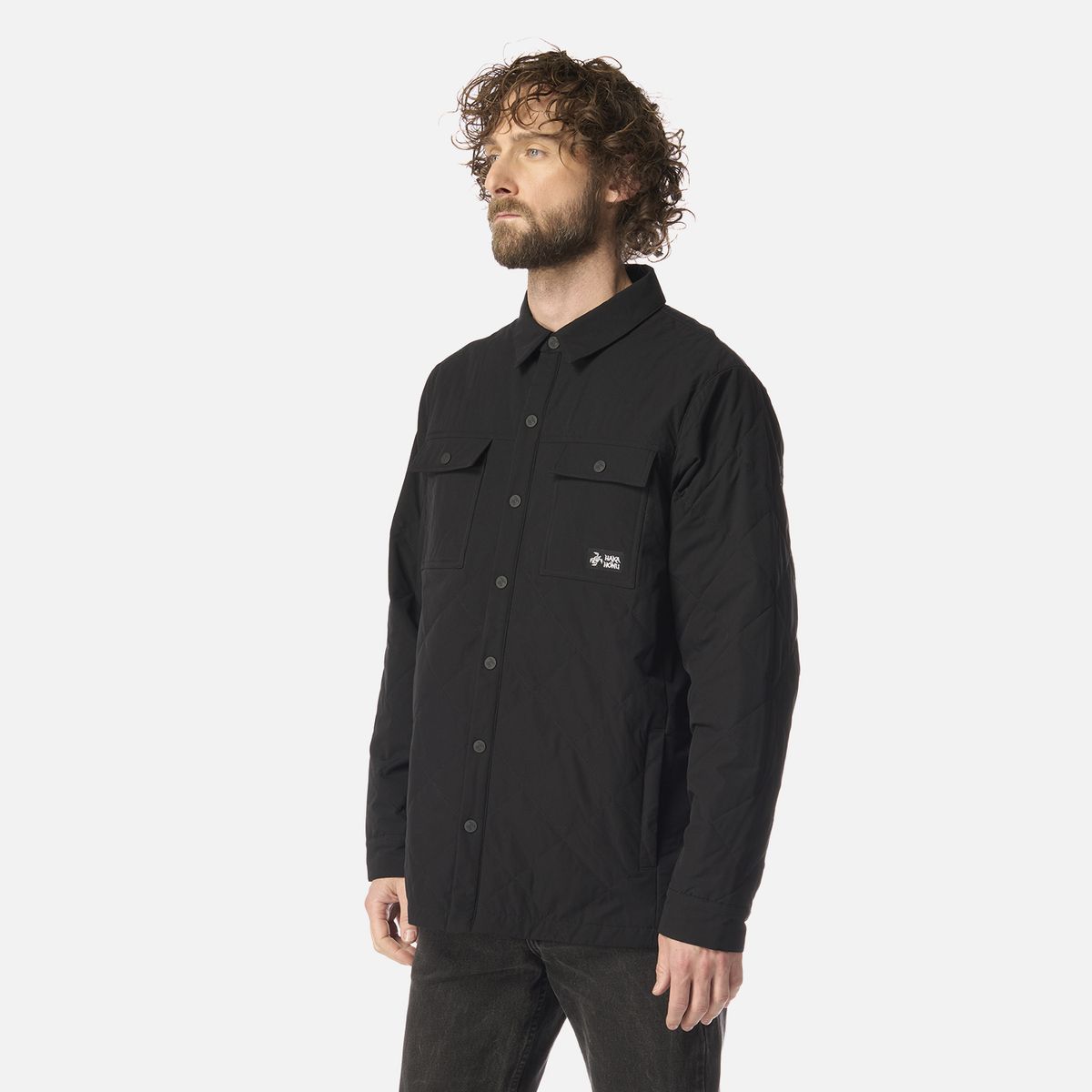 HAKA HONU - Camisa Hombre Fogata Negro Haka Honu